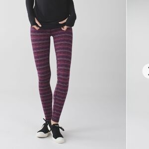 Lululemon Wunder Under Pant III Space Dye Twist Regal Plum Alarming